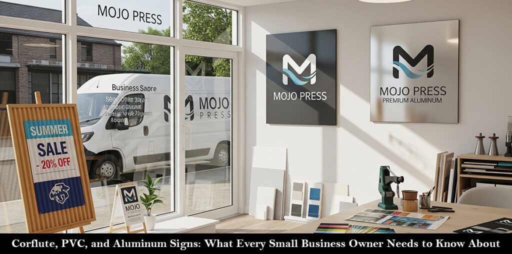 Corflute, PVC, and Aluminum Signs: What Every Small Business Owner Needs to Know About