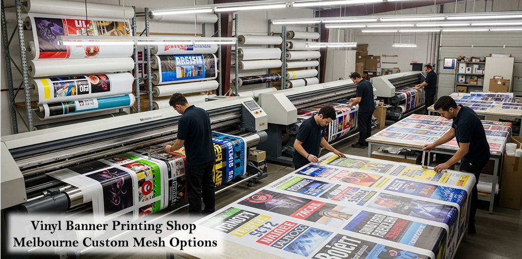 Vinyl Banner Printing Shop Melbourne Custom Mesh Options